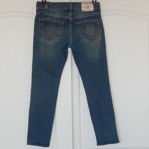 True Religion Men ROCCO BIG T Relaxed Skinny Jean Medium Fog Wash 34 x32 NWT